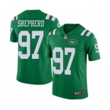 Men's Nike New York Jets #97 Nathan Shepherd Elite Green Rush Vapor Untouchable NFL Jersey