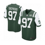 Men's Nike New York Jets #97 Nathan Shepherd Game Green Team Color NFL Jersey