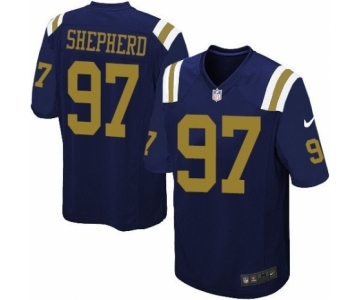 Men's Nike New York Jets #97 Nathan Shepherd Game Navy Blue Alternate NFL Jersey