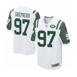 Men's Nike New York Jets #97 Nathan Shepherd Game White NFL Jersey