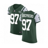 Men's Nike New York Jets #97 Nathan Shepherd Green Team Color Vapor Untouchable Elite Player NFL Jersey