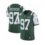 Men's Nike New York Jets #97 Nathan Shepherd Green Team Color Vapor Untouchable Limited Player NFL Jersey