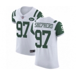 Men's Nike New York Jets #97 Nathan Shepherd White Vapor Untouchable Elite Player NFL Jersey