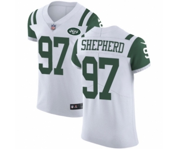 Men's Nike New York Jets #97 Nathan Shepherd White Vapor Untouchable Elite Player NFL Jersey