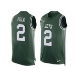 Nike New York Jets #2 Nick Folk Green Team Color Men's Stitched NFL Limited Tank Top Jersey