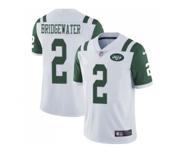 Nike New York Jets #2 Teddy Bridgewater White Men Stitched NFL Vapor Untouchable Limited Jersey