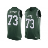 Nike New York Jets #73 Joe Klecko Green Team Color Men's Stitched NFL Limited Tank Top Jersey