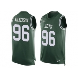 Nike New York Jets #96 Muhammad Wilkerson Green Team Color Men's Stitched NFL Limited Tank Top Jersey