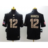 nike nfl jerseys new york jets #12 namath black[salute to service limited]