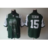 nike nfl jerseys new york jets #15 tebow green[helmet tri-blend limited]