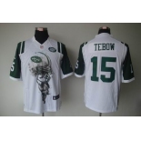 nike nfl jerseys new york jets #15 tebow white[helmet tri-blend limited]