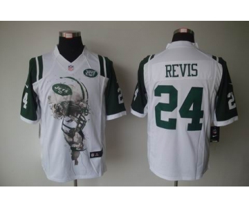 nike nfl jerseys new york jets #24 revis white[helmet tri-blend limited]