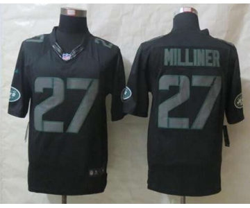 nike nfl jerseys new york jets #27 dee milliner black[nike impact limited]