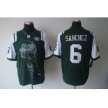 nike nfl jerseys new york jets #6 sanchez green[helmet tri-blend limited]