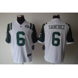 nike nfl jerseys new york jets #6 sanchez white[nike limited]