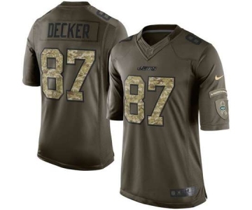 nike nfl jerseys new york jets #87 decker army green[nike Limited Salute To Service][decker]