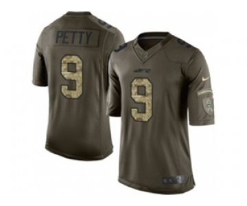 nike nfl jerseys new york jets #9 bryce petty army green[nike Limited Salute To Service]