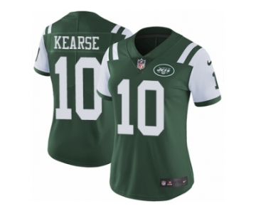 Women Nike New York Jets #10 Jermaine Kearse Green Team Color Vapor Untouchable Limited Player NFL Jersey