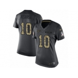 Women Nike New York Jets #10 Jermaine Kearse Limited Black 2016 Salute to Service NFL Jersey