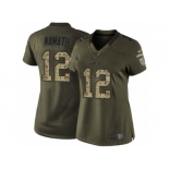 Women Nike New York Jets #12 Joe Namath Green Salute to Service Jerseys