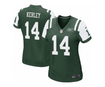 Women Nike New York Jets #14 Jeremy Kerley Game Green Team Color NFL Jersey