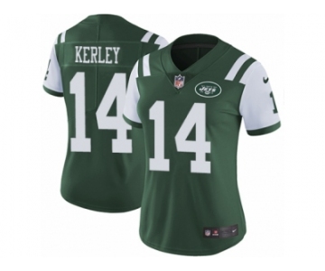 Women Nike New York Jets #14 Jeremy Kerley Green Team Color Vapor Untouchable Limited Player NFL Jersey