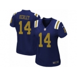 Women Nike New York Jets #14 Jeremy Kerley Limited Navy Blue Alternate NFL Jersey