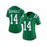 Women Nike New York Jets #14 Sam Darnold Green Stitched NFL Limited Rush Jersey