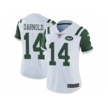 Women Nike New York Jets #14 Sam Darnold White Stitched NFL Vapor Untouchable Limited Jersey