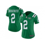 Women Nike New York Jets #2 Teddy Bridgewater Green Stitched NFL Limited Rush Jersey