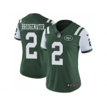 Women Nike New York Jets #2 Teddy Bridgewater Green Team Color Stitched NFL Vapor Untouchable Limited Jersey