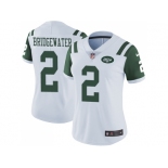 Women Nike New York Jets #2 Teddy Bridgewater White Stitched NFL Vapor Untouchable Limited Jersey