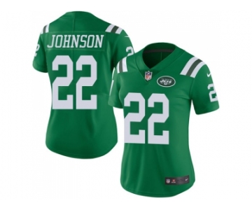 Women Nike New York Jets #22 Trumaine Johnson Green Stitched NFL Limited Rush Jersey