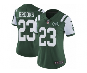 Women Nike New York Jets #23 Terrence Brooks Green Team Color Vapor Untouchable Limited Player NFL Jersey