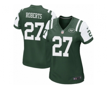 Women Nike New York Jets #27 Darryl Roberts Game Green Team Color NFL Jers