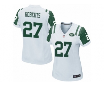 Women Nike New York Jets #27 Darryl Roberts Game White NFL Jersey