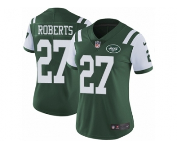 Women Nike New York Jets #27 Darryl Roberts Green Team Color Vapor Untouchable Limited Player NFL Jersey