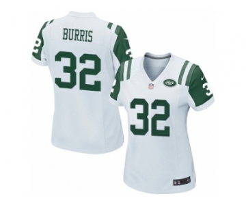 Women Nike New York Jets #32 Juston Burris Game White NFL Jersey