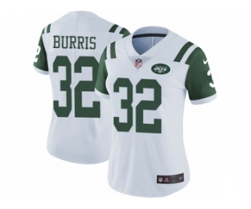 Women Nike New York Jets #32 Juston Burris White Vapor Untouchable Limited Player NFL Jerse