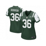 Women Nike New York Jets #36 Rashard Robinson Game Green Team Color NFL Jersey