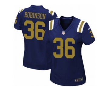 Women Nike New York Jets #36 Rashard Robinson Game Navy Blue Alternate NFL Jersey