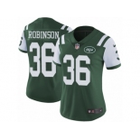 Women Nike New York Jets #36 Rashard Robinson Green Team Color Vapor Untouchable Limited Player NFL Jersey