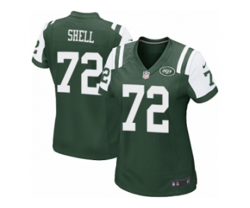 Women Nike New York Jets #72 Brandon Shell Game Green Team Color NFL Jersey