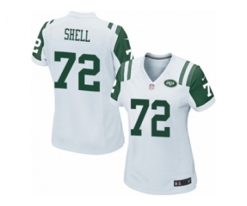 Women Nike New York Jets #72 Brandon Shell Game White NFL Jersey