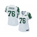 Women Nike New York Jets #76 Wesley Johnson Game White NFL Jersey