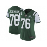 Women Nike New York Jets #76 Wesley Johnson Green Team Color Vapor Untouchable Limited Player NFL Jersey