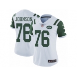 Women Nike New York Jets #76 Wesley Johnson White Vapor Untouchable Limited Player NFL Jersey