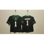 Women's New York Jets #1 Ahmad Sauce Black Vapor Football Stitched Jersey