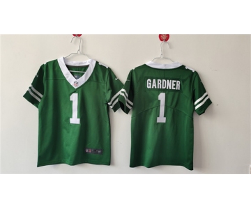 Women's New York Jets #1 Ahmad Sauce Green Vapor Football Stitched Jersey