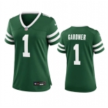 Women's New York Jets #1 Sauce Gardner Green 2024 Football Stitched Jersey